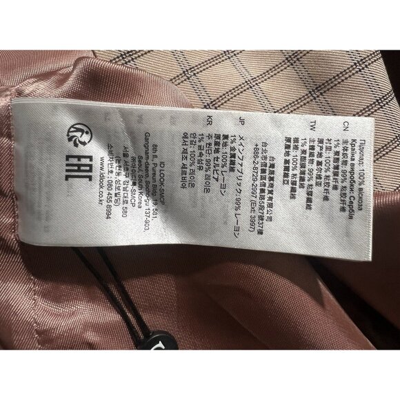 Sandro Paris Skirt Woman's  2 Plaid Meredith Mini Zipper Metallic Thread Preppy - Picture 9 of 10